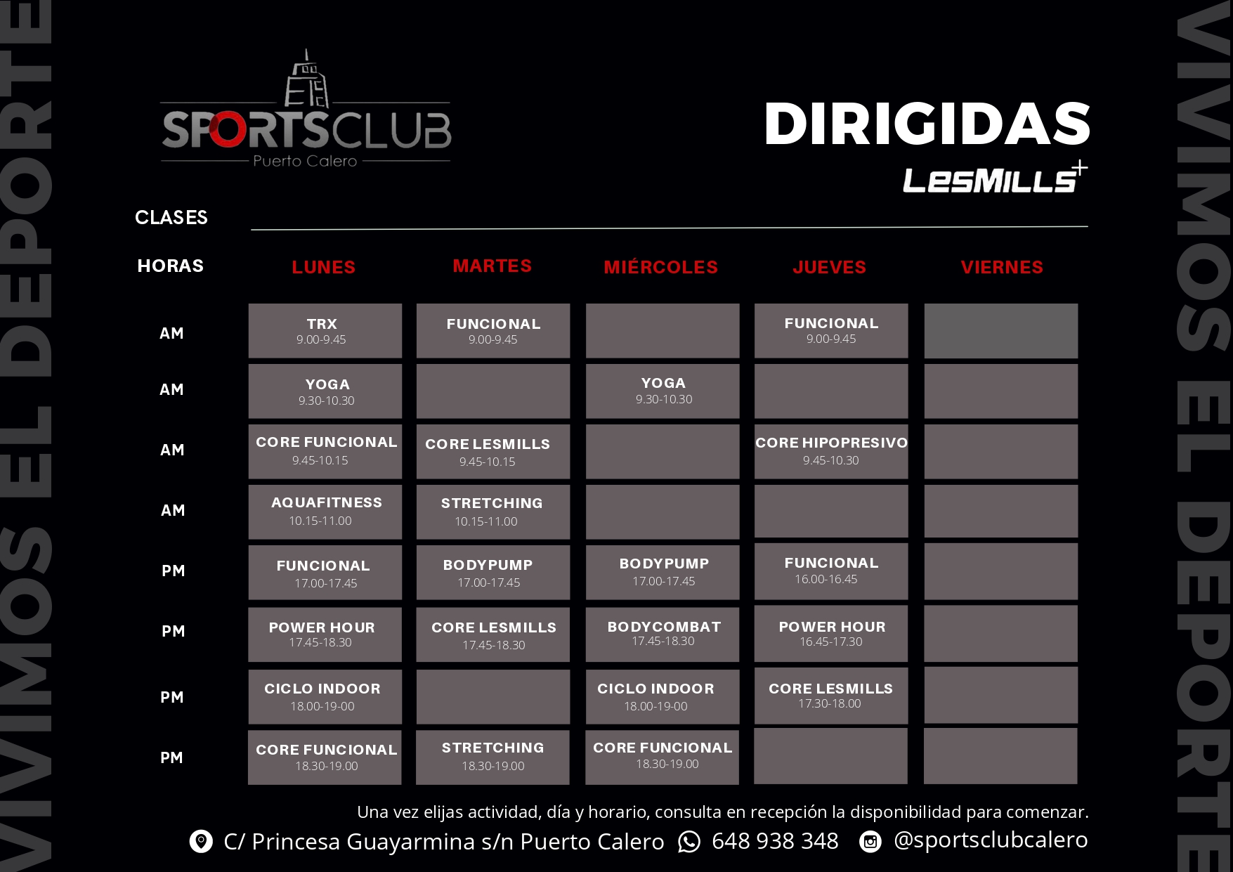 HORARIO DIRIGIDAS 